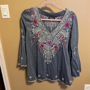 Johnny Was Workshop Flowy Blouse Top